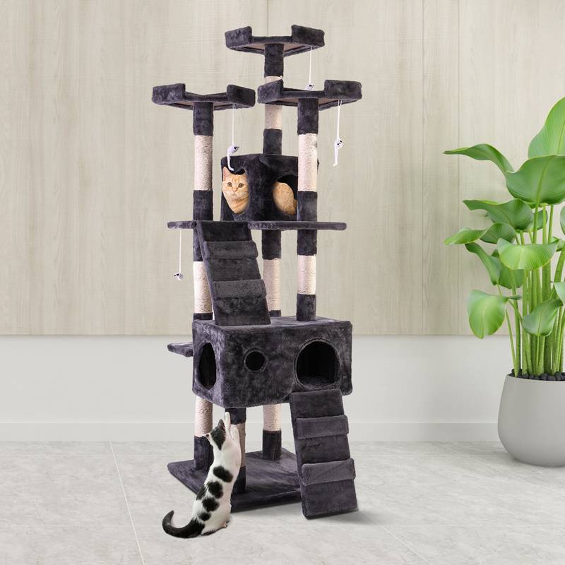 Cozy Cat Castle with Scratching Posts and Fun Levels