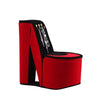 Chic Red Velvet Jewelry Box with High Heel Design