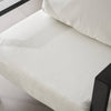 Chic White Accent Armchair with Gold Legs