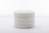 Elegant Ivory Storage Ottoman