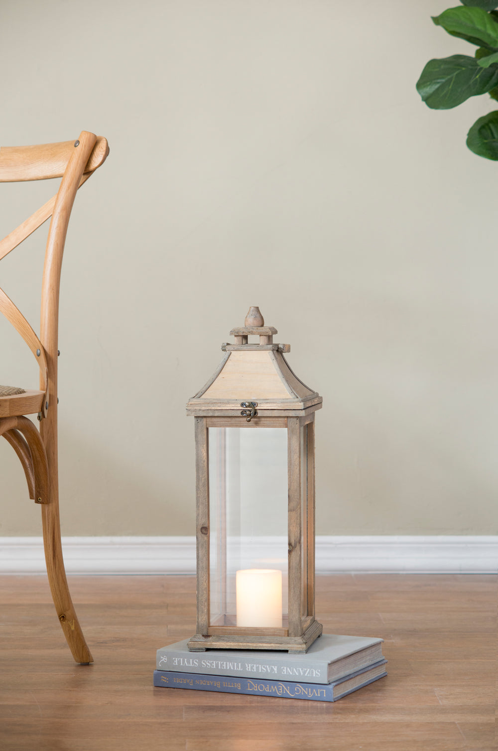 Charming Wooden Lantern for Home & Garden Decor