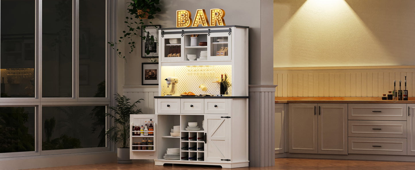 Rustic Farmhouse Pantry Bar Cabinet