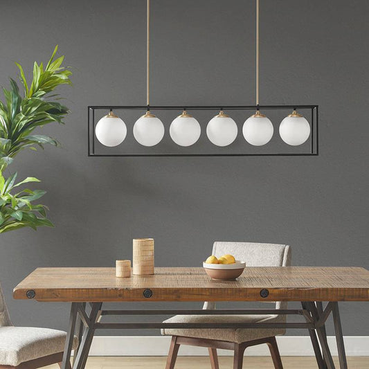 Glowing Globe Linear Chandelier