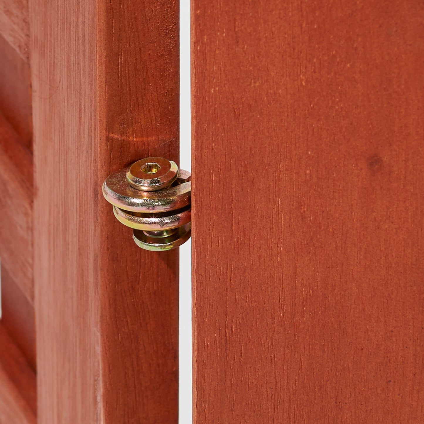 Chic Reddish Brown Wood Privacy Screen