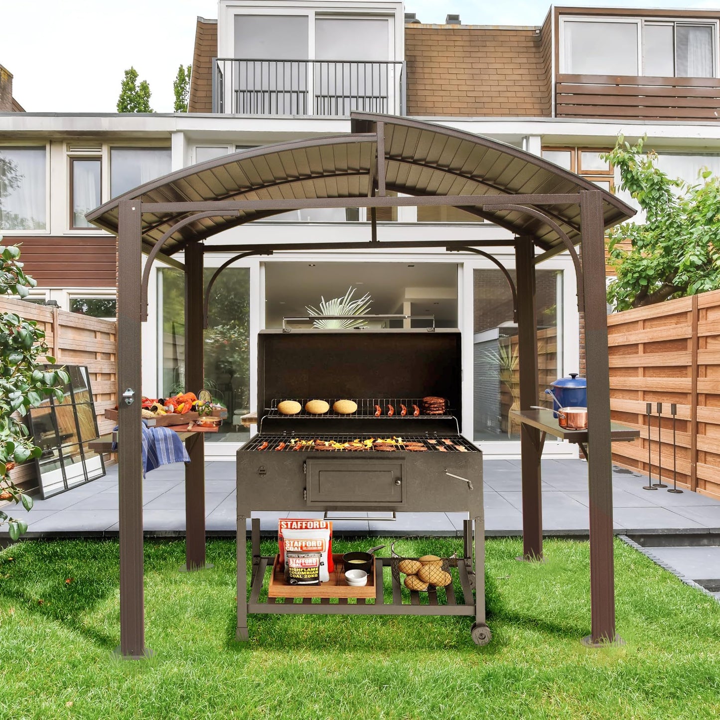 Ultimate BBQ Canopy with Side Shelves