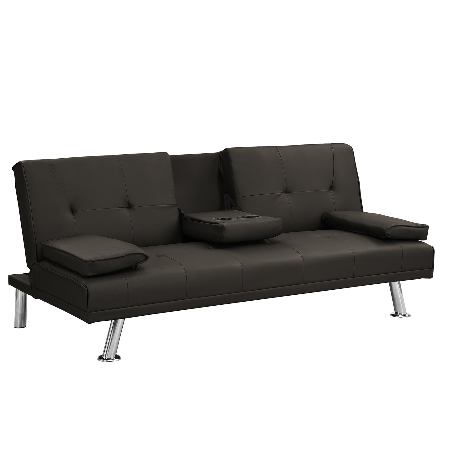 Cozy Futon Sofa Bed with Stylish Armrests