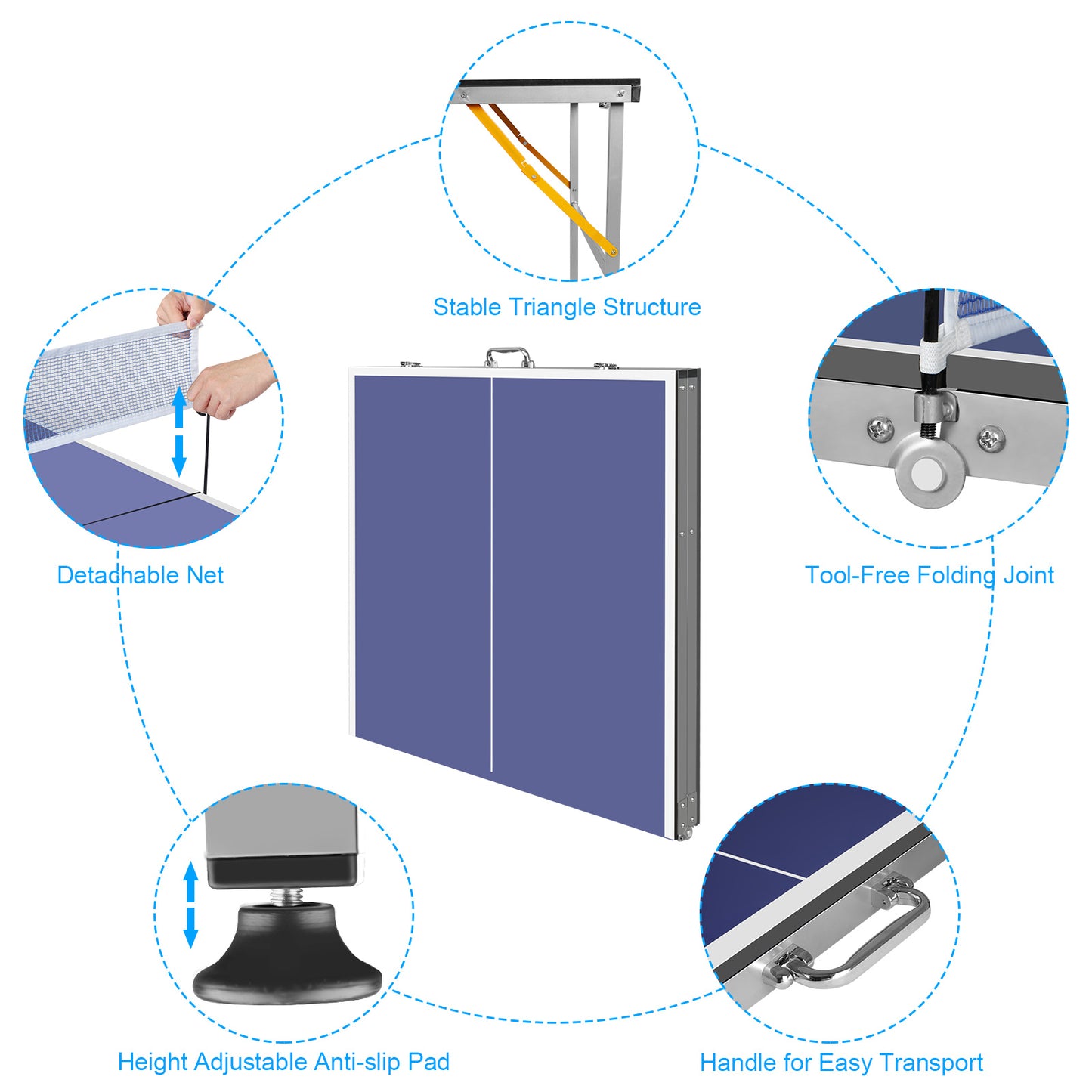 Bounce Buddy Portable Ping Pong Table Set