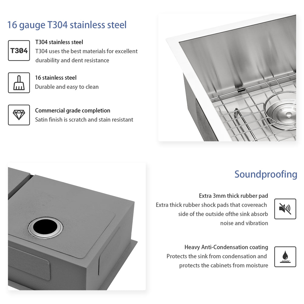 Double Bowl Undermount Kitchen Sink - Sleek & Spacious