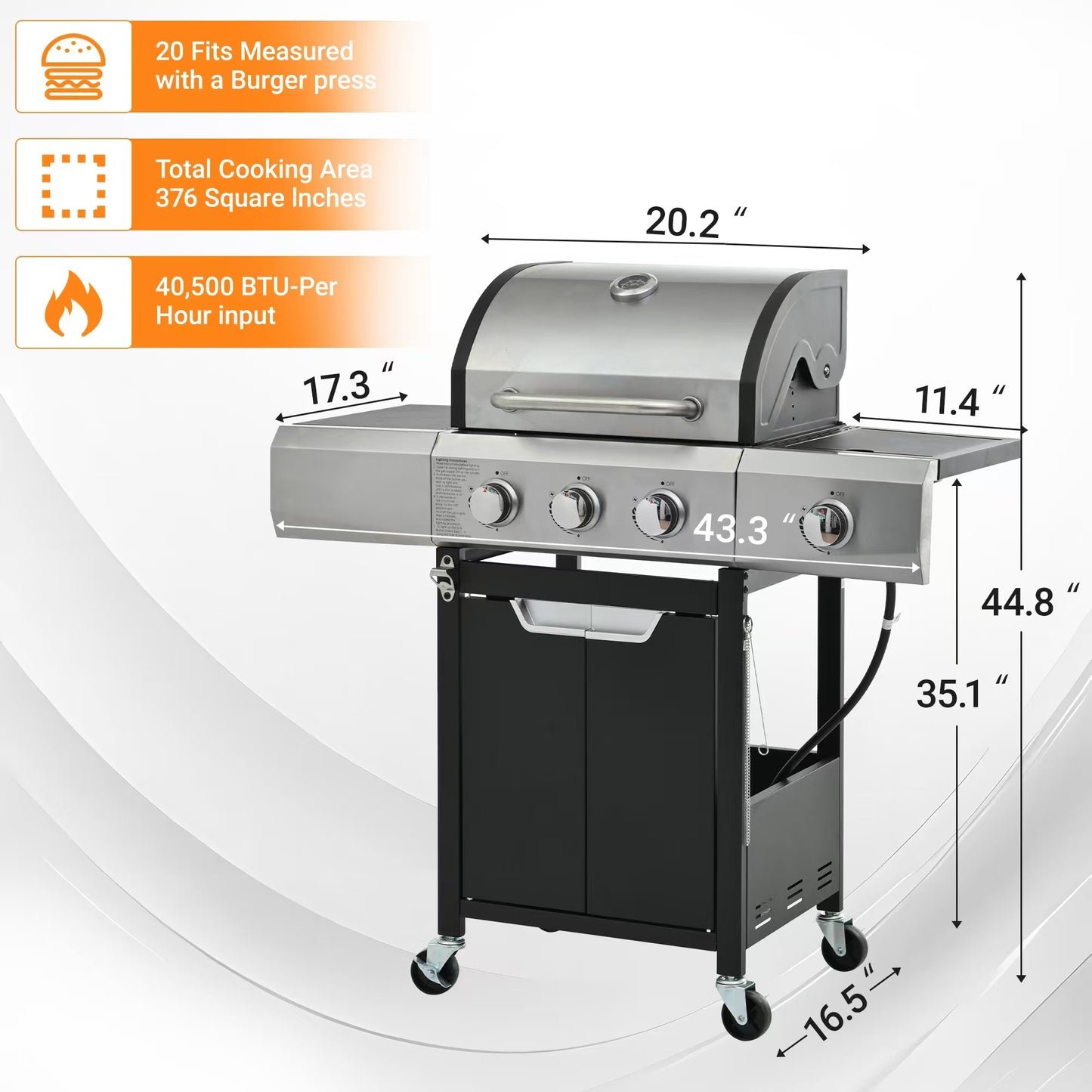 Ultimate Outdoor Propane Grill with Side Burner & Cover