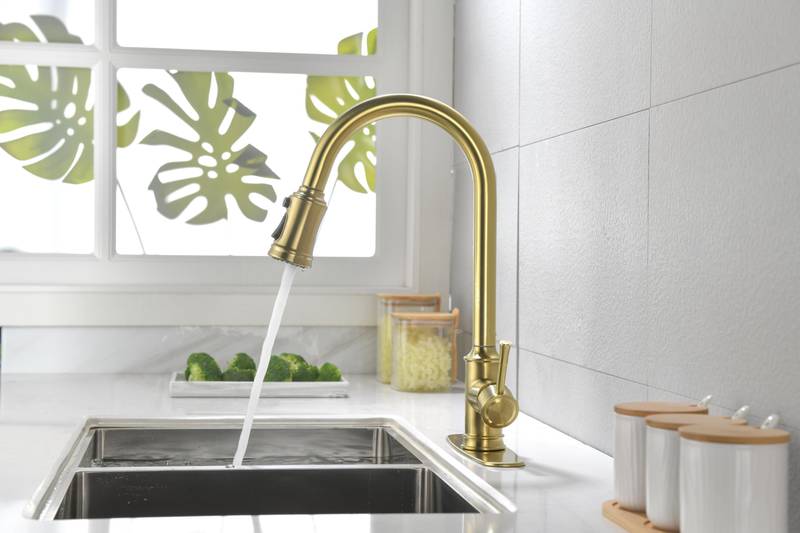 Effortless Elegance Kitchen Faucet with Pull-Down Sprayer