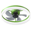 Sleek Green Dimmable LED Ceiling Fan with Light