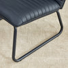 Sleek Black Armless Sofa Chair