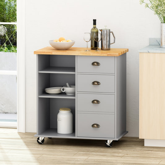 Charming Provence Kitchen Cart with Storage