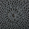 Chic Gray Knitted Pouf