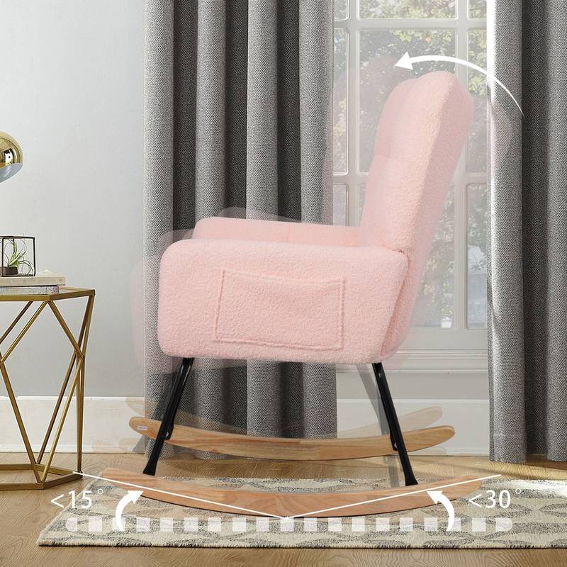 Cozy Pink Teddy Rocker