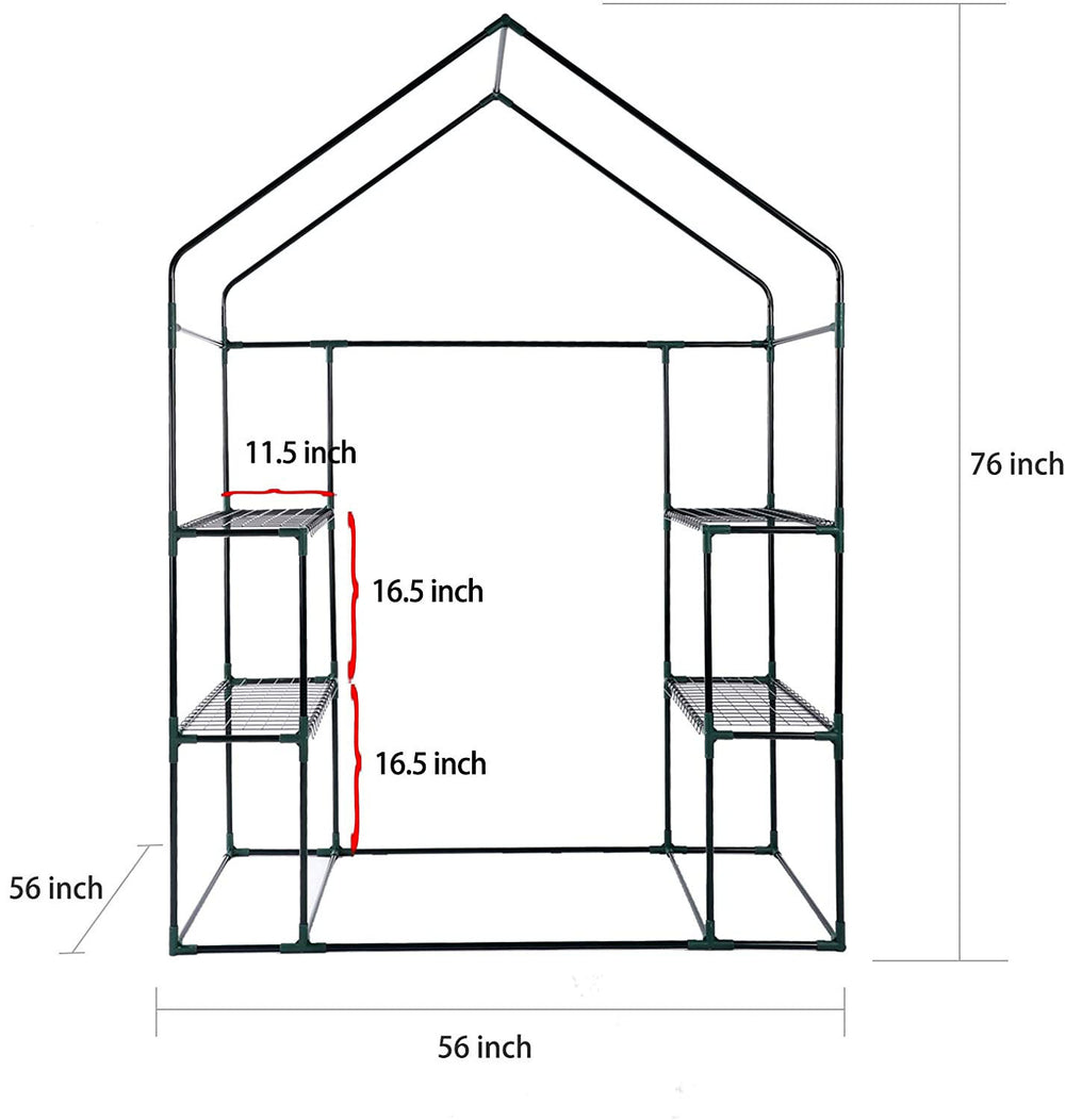 Walk-in Dream Greenhouse with Shelves