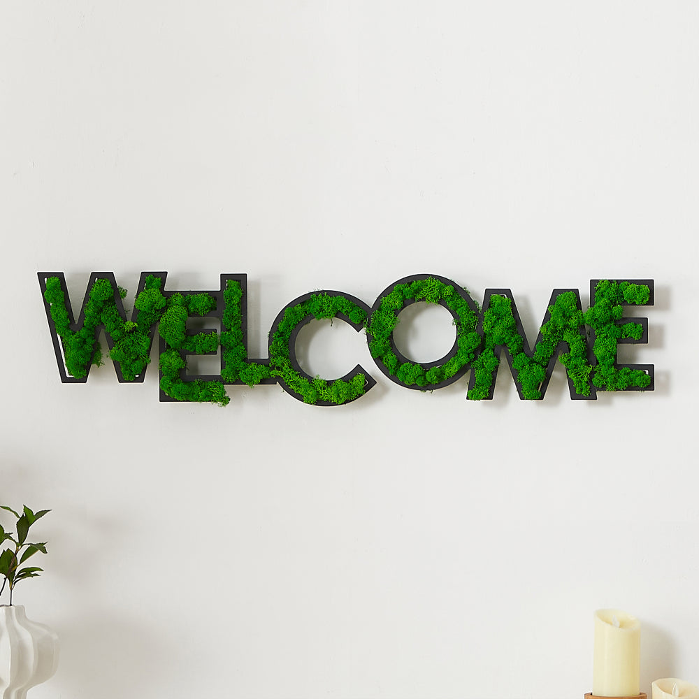 Welcome Moss Wall Art