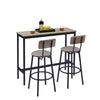 Chic Grey Bar Table Set with Cozy Stools