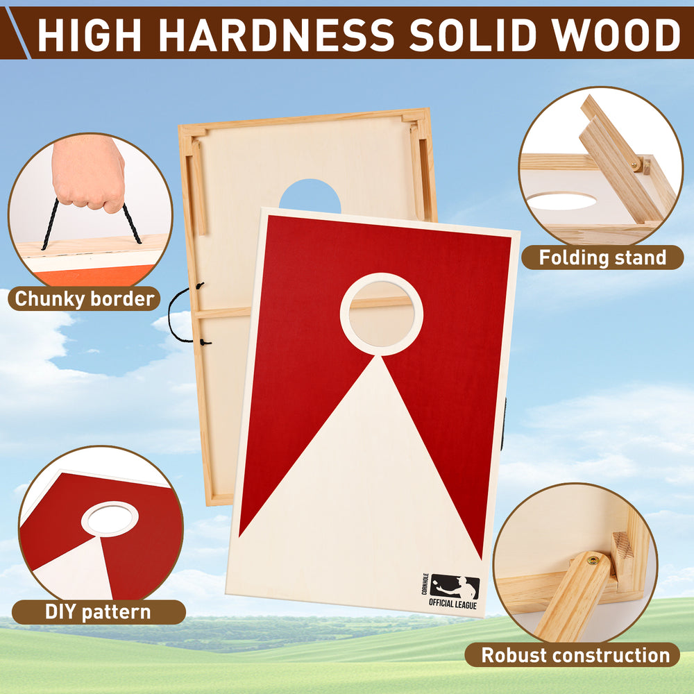 Ultimate Cornhole Experience - Solid Wood Game Set with Toss Bags