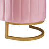 Chic Velvet Storage Ottoman with Button-Tufted Style in Pink