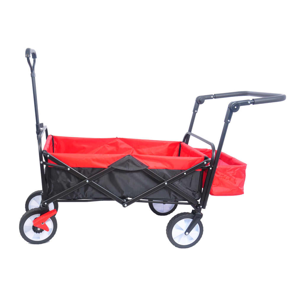 Adventure Wagon - Versatile Collapsible Cart with Drink Holder and Adjustable Handles