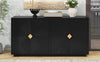 Sleek Storage Sideboard with Wooden Handles