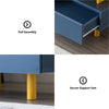 Chic Storage Nightstand in Yellow & Blue