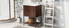 Chic Walnut Bathroom Vanity with Soft-Close Doors