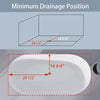 Modern Oval Soaking Tub with Overflow and Pop-Up Drain