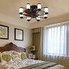 Sleek Flush Mount Ceiling Fan with Dimmable Light & Remote Control