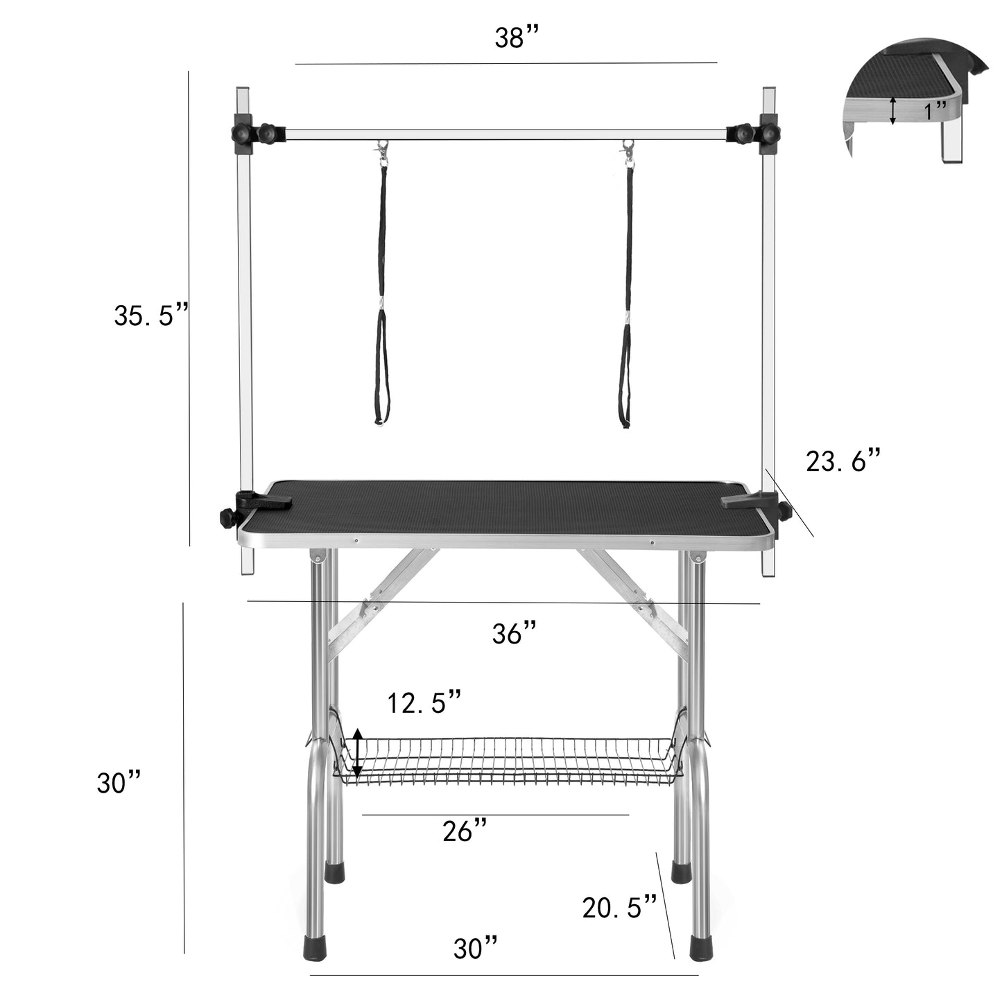 Professional Pet Grooming Table – Adjustable & Portable