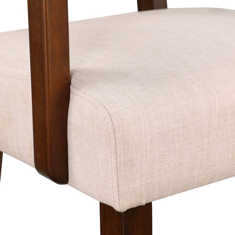 Chic Pair of Fabric Accent Chairs with Round Table