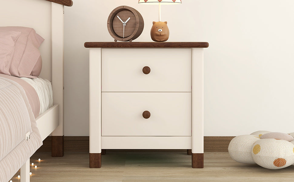 Charming Kids’ Nightstand with Two Drawers