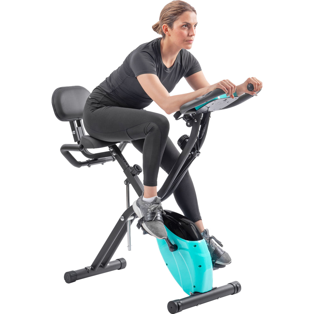 FlexFit Folding Bike: 16 Resistance Levels for Ultimate Comfort and Core Support!