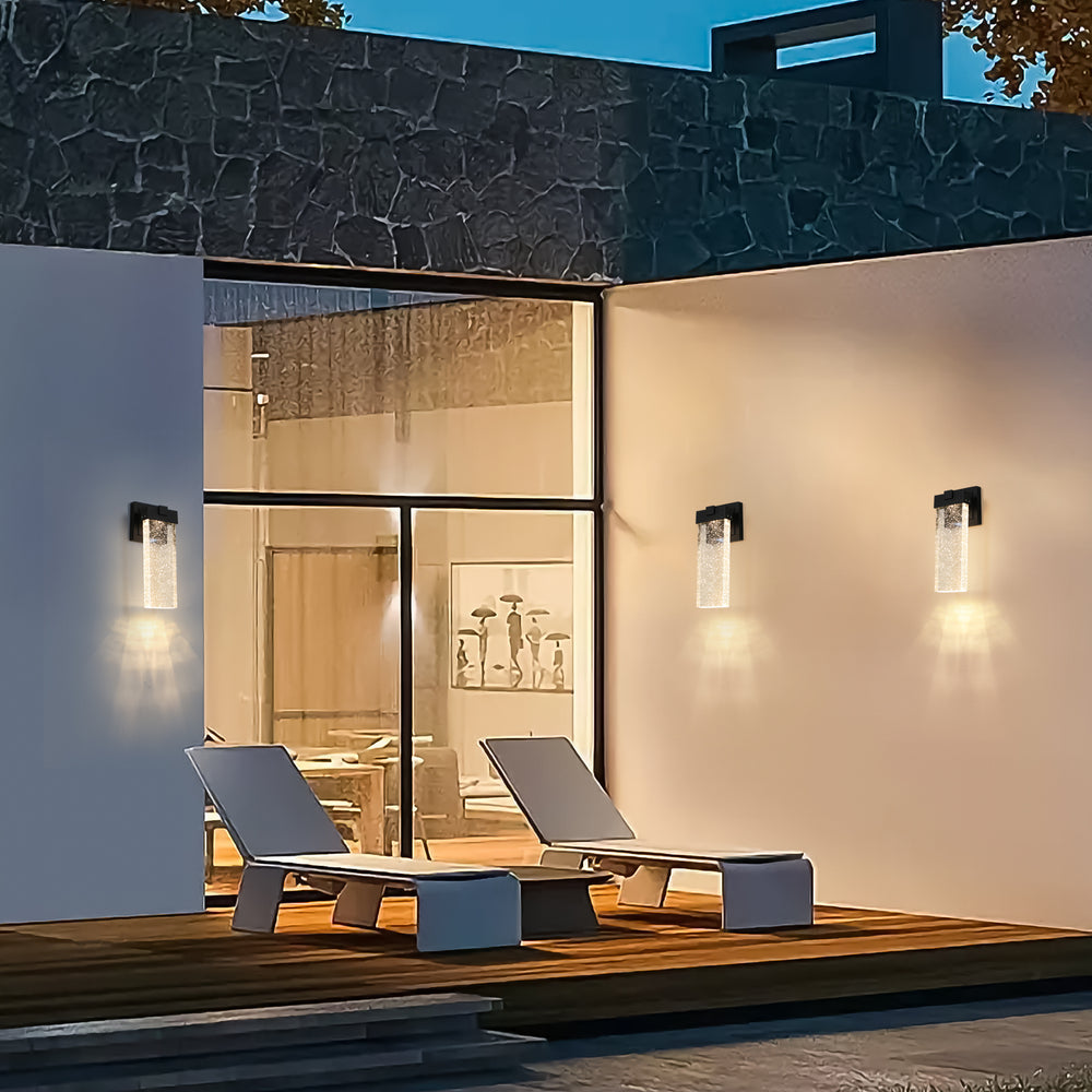 Crystal Clear Outdoor LED Wall Lights - Stylish & Versatile