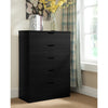 Sleek Black Five-Drawer Storage Chest