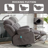 Cozy Heated Massage Recliner with USB and Cup Holders - Grey