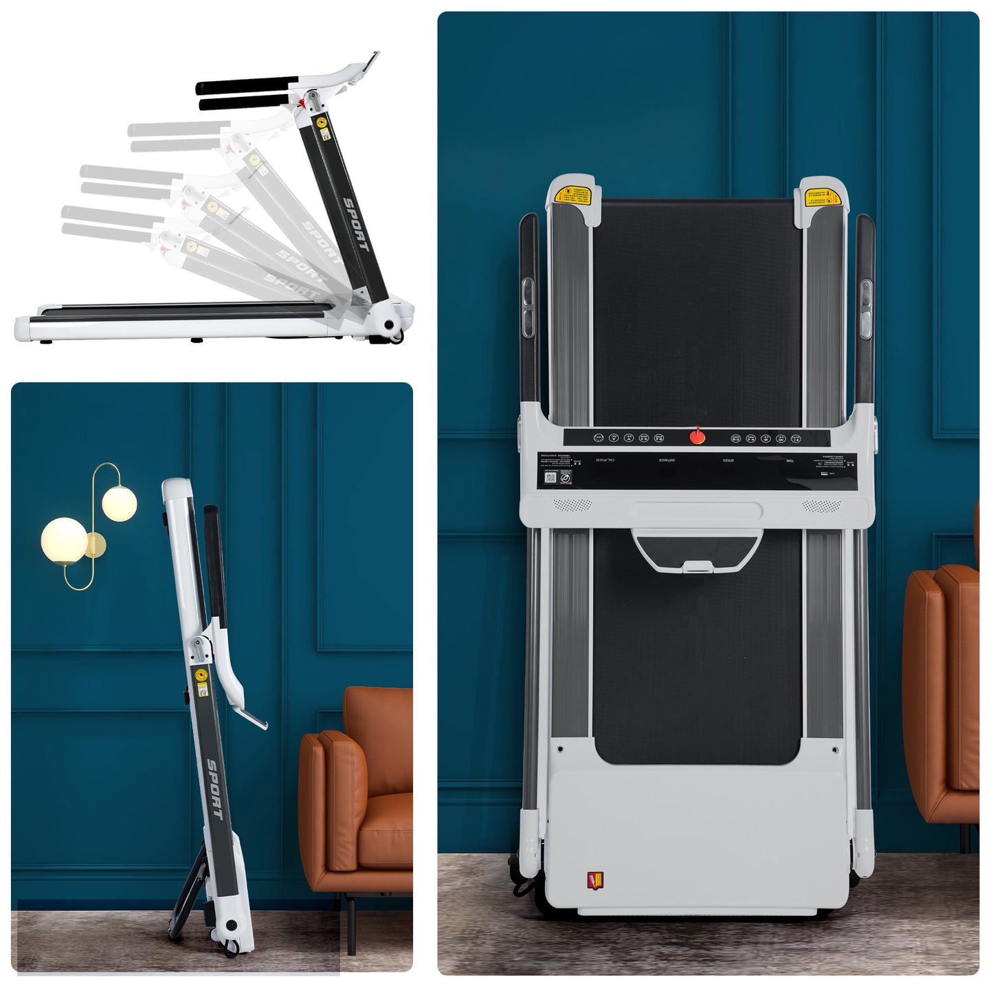 FitFold Treadmill: Your Personal Home Fitness Buddy with Bluetooth!