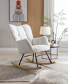 Velvet Mid-Century Rocking Chair - Cozy & Chic for Your Space