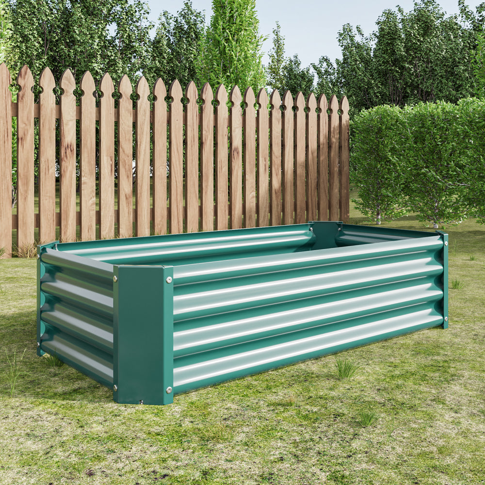 Veezyo Rectangular Metal Garden Bed - Perfect for Flowers & Veggies!