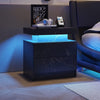 Chic LED Nightstand with Drawers