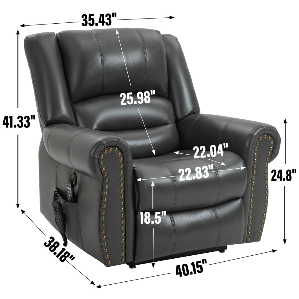 CozyLift Recliner with Heat & Massage - Heavy Duty Comfort