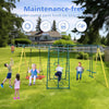 Backyard Metal Swing Set with Safety Belt
