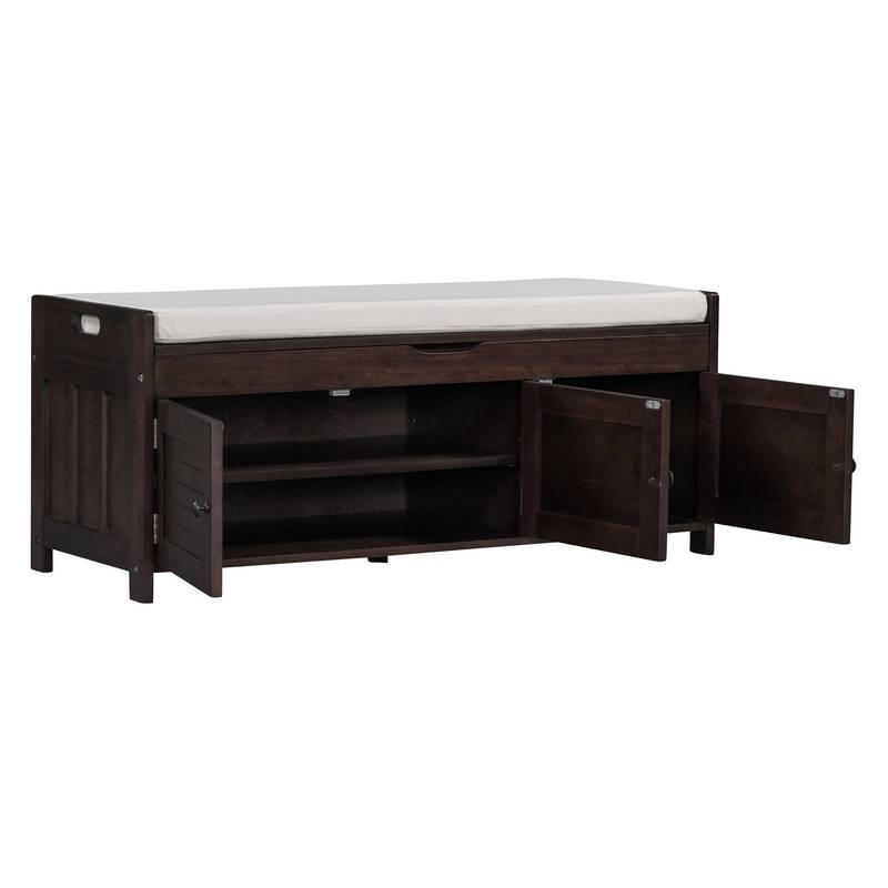 Stylish Storage Bench with Cushioned Seat