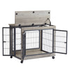 Stylish Rolling Dog Crate with Double Doors