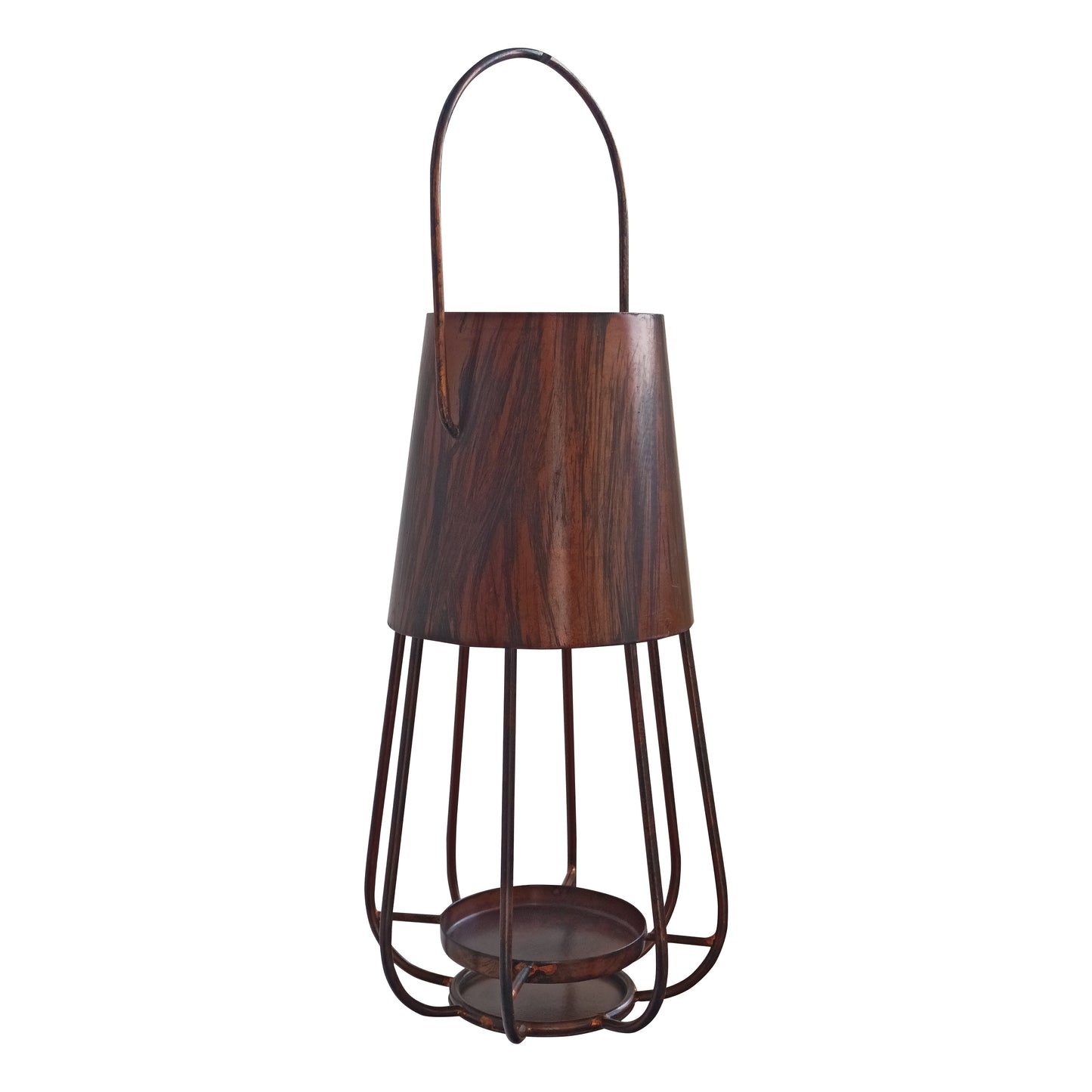 Chic Vintage Iron Lantern with Curved Handle