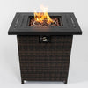 Cozy Wicker Fire Pit Table