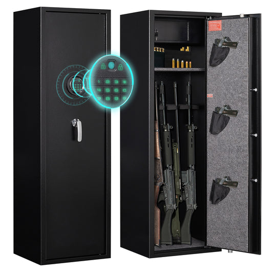 Secure Steel Gun Vault with Smart Lock & Alarm