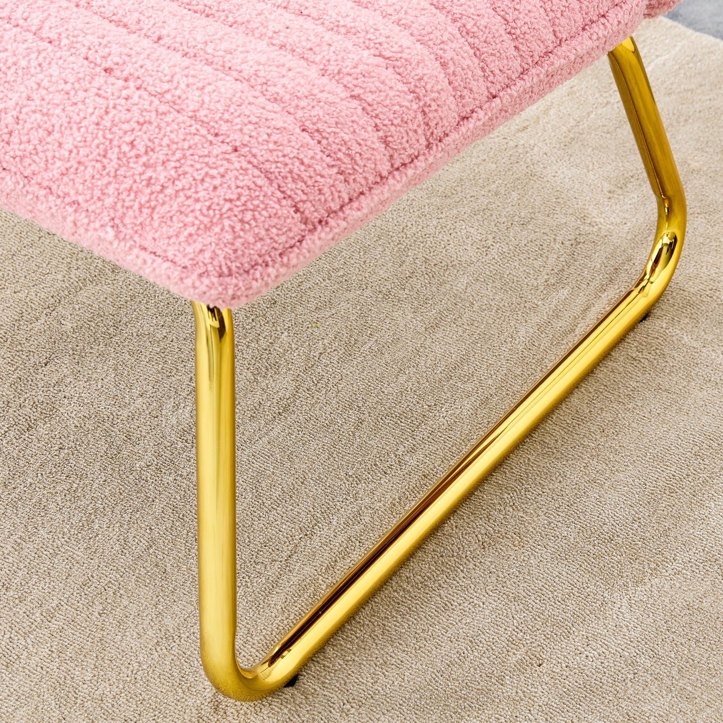 Chic Pink Plush Lounge Chair