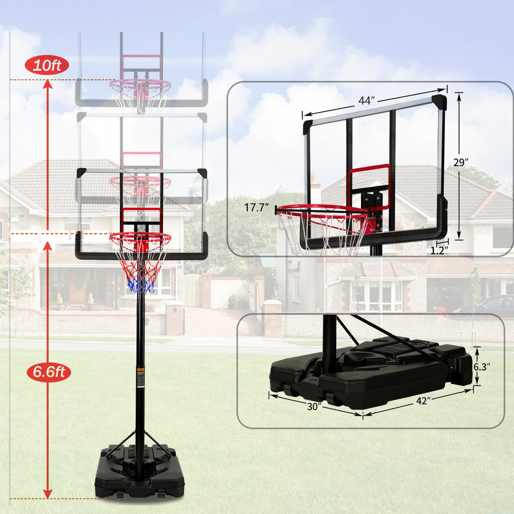 Glow Hoops: Adjustable Portable Basketball System for Nighttime Fun!